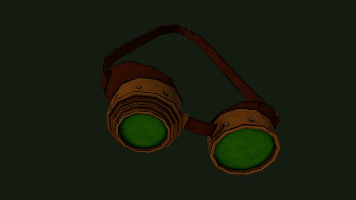 Steampunk goggles 3D Model