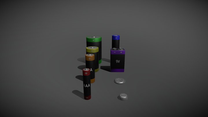 ModProp Battery Collection 3D Model