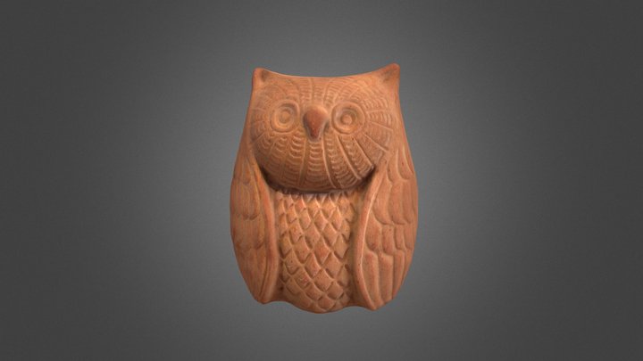 Owl Statuine Scan 3D Model