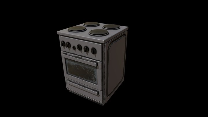 Old Oven Model Free Game Ready Asset – Modello 3D gratuito STL
