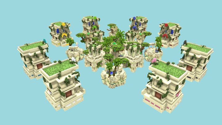 "Avaris" - Minecraft bedwars map 3D Model
