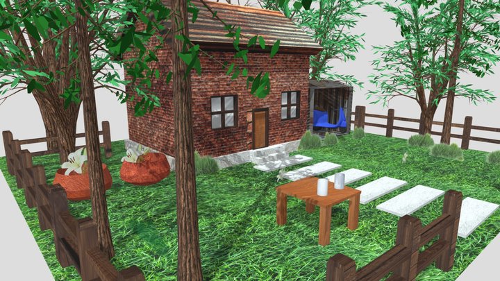 DAE Diorama - Grandma's House 3D Model