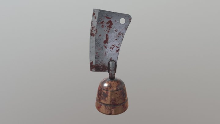 VR Maniac Knife Hand Bloodstained 3D Model