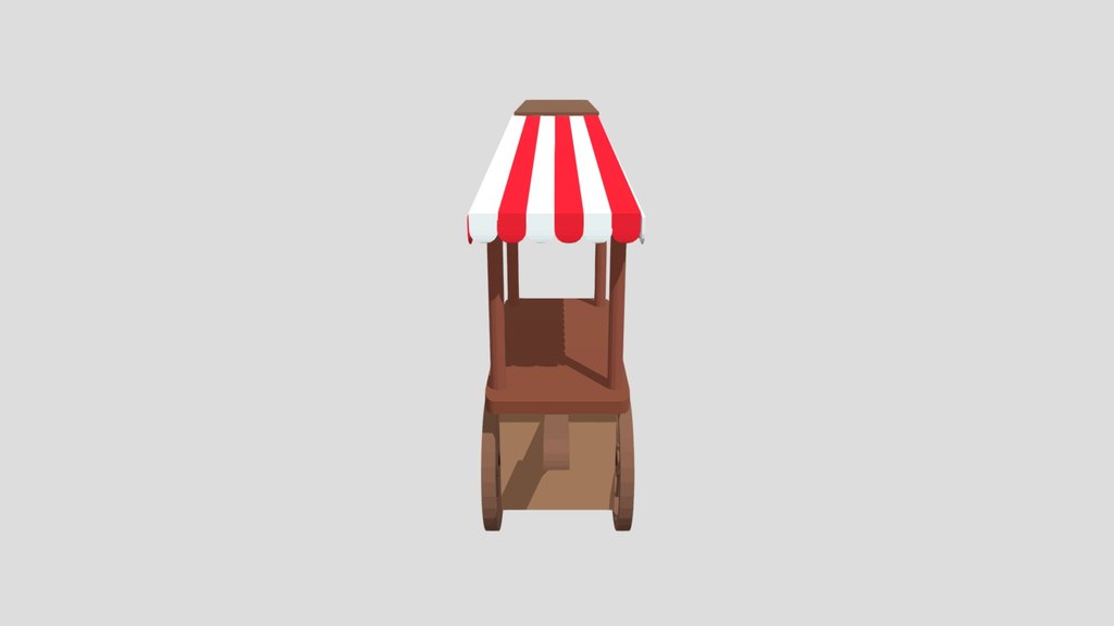 Street Food Stall – Low Poly 3D Model