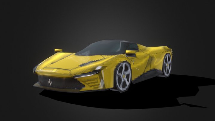 Ferrari Daytona SP3 [GT2/PSX Style] 3D Model