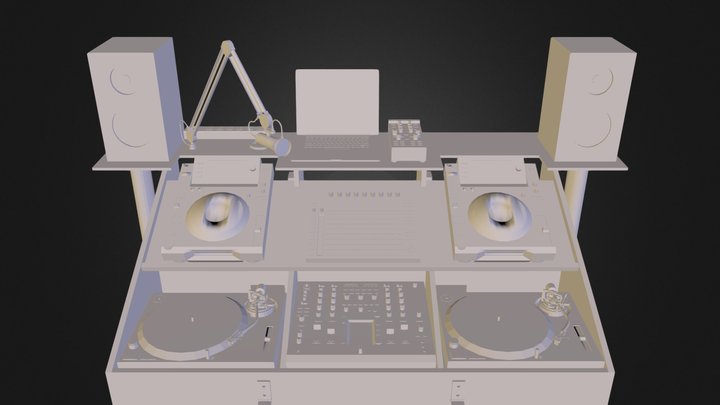 DJ Booth v3 3D Model