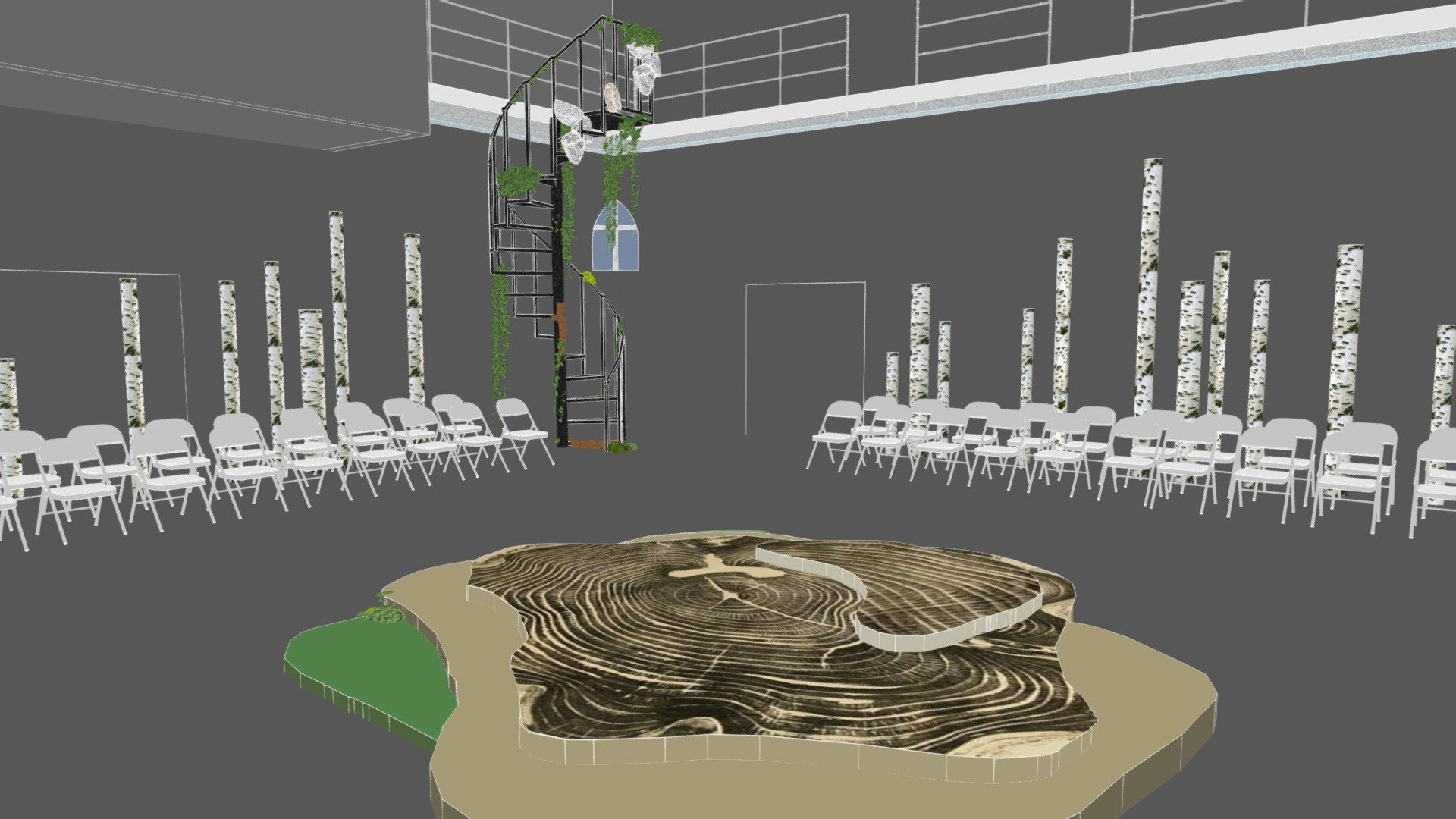 Into the Woods Sketchup CAD #1