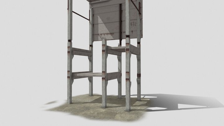 Soviet abandoned building 3D Model