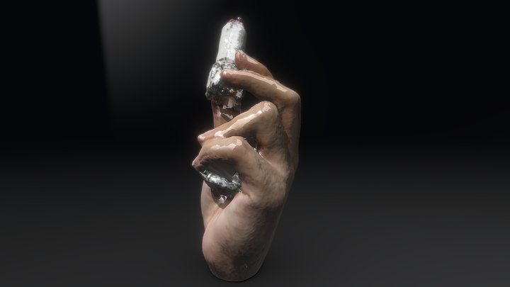 Hand Holding Lipstick 3D Model