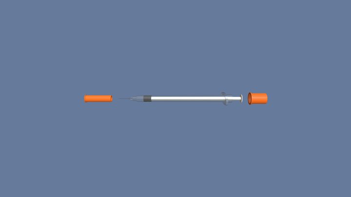High-Quality 3D Syringe Model 3D Model