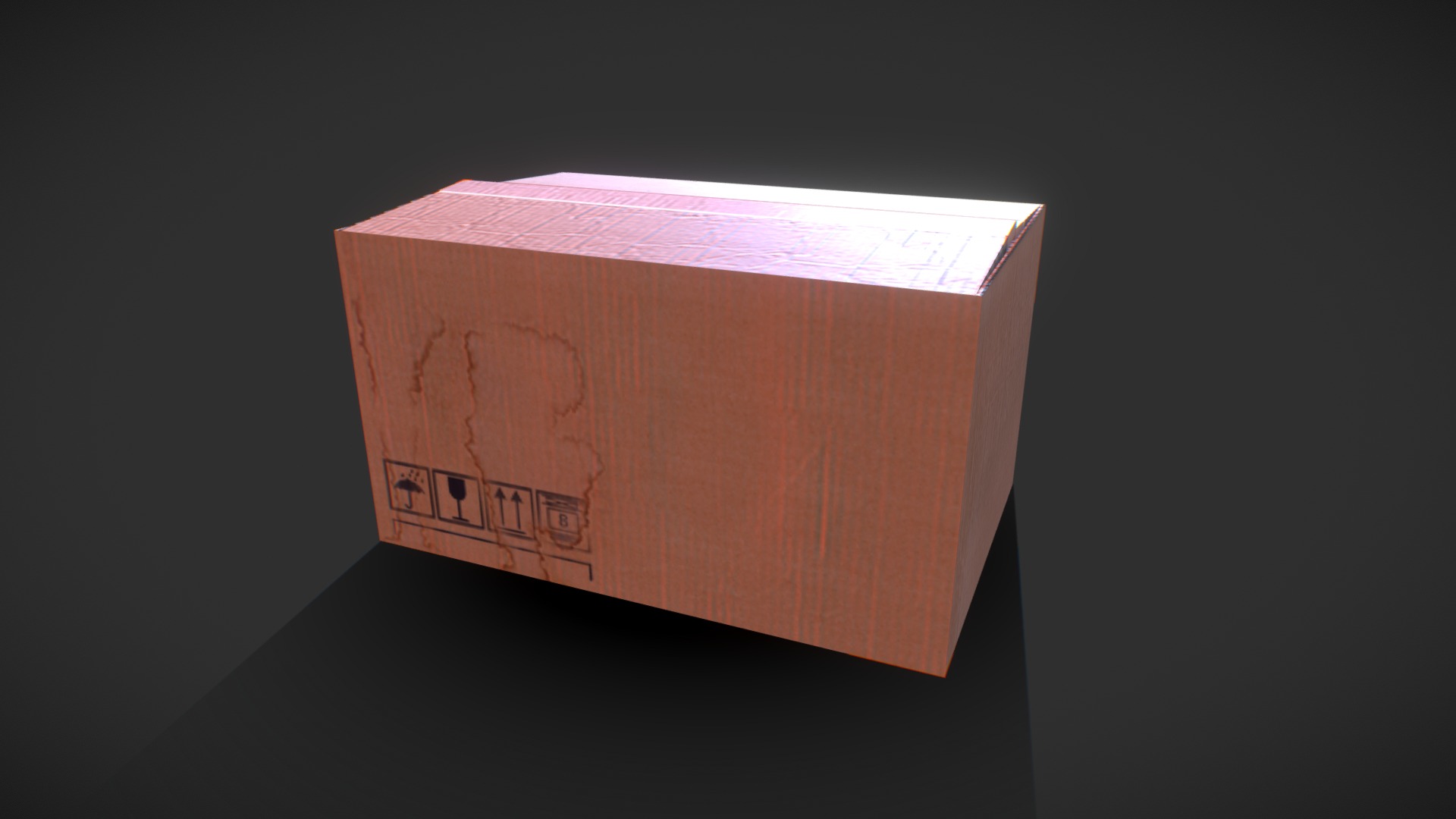 3D model Carton - This is a 3D model of the Carton. The 3D model is about a box with a label on it.