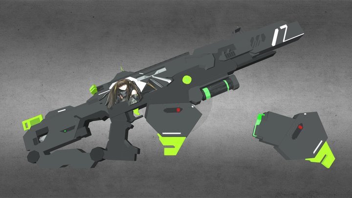 M4A1 Girl Frontline 3D Model