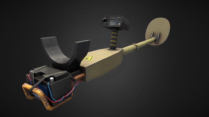Metal Detector - Low Poly / Game-ready 3D Model