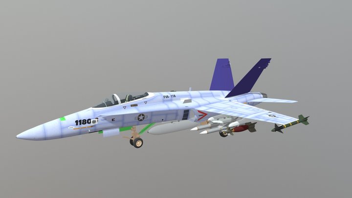 F18_Hornet 3D Model