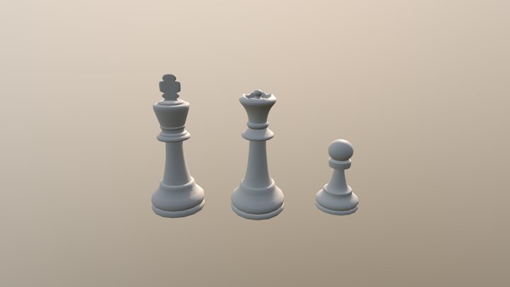 Chess Pieces 3D Model