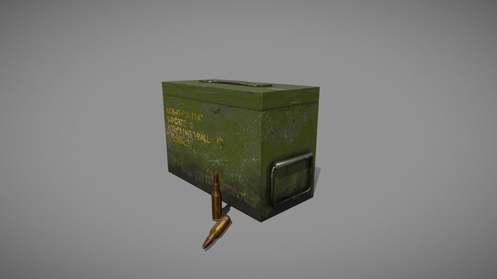 Ammo box m60 3D Model