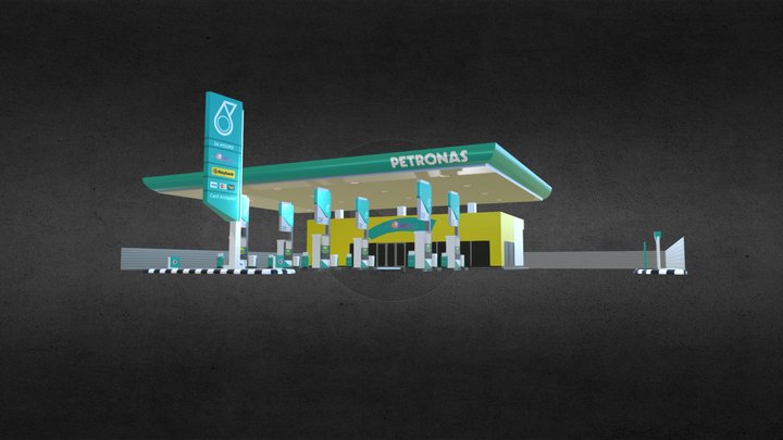Petronas Gas Station 3D Model