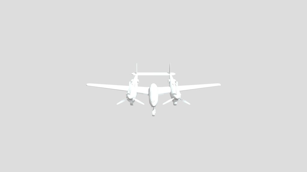 Low Poly Lockheed P38 Lighting