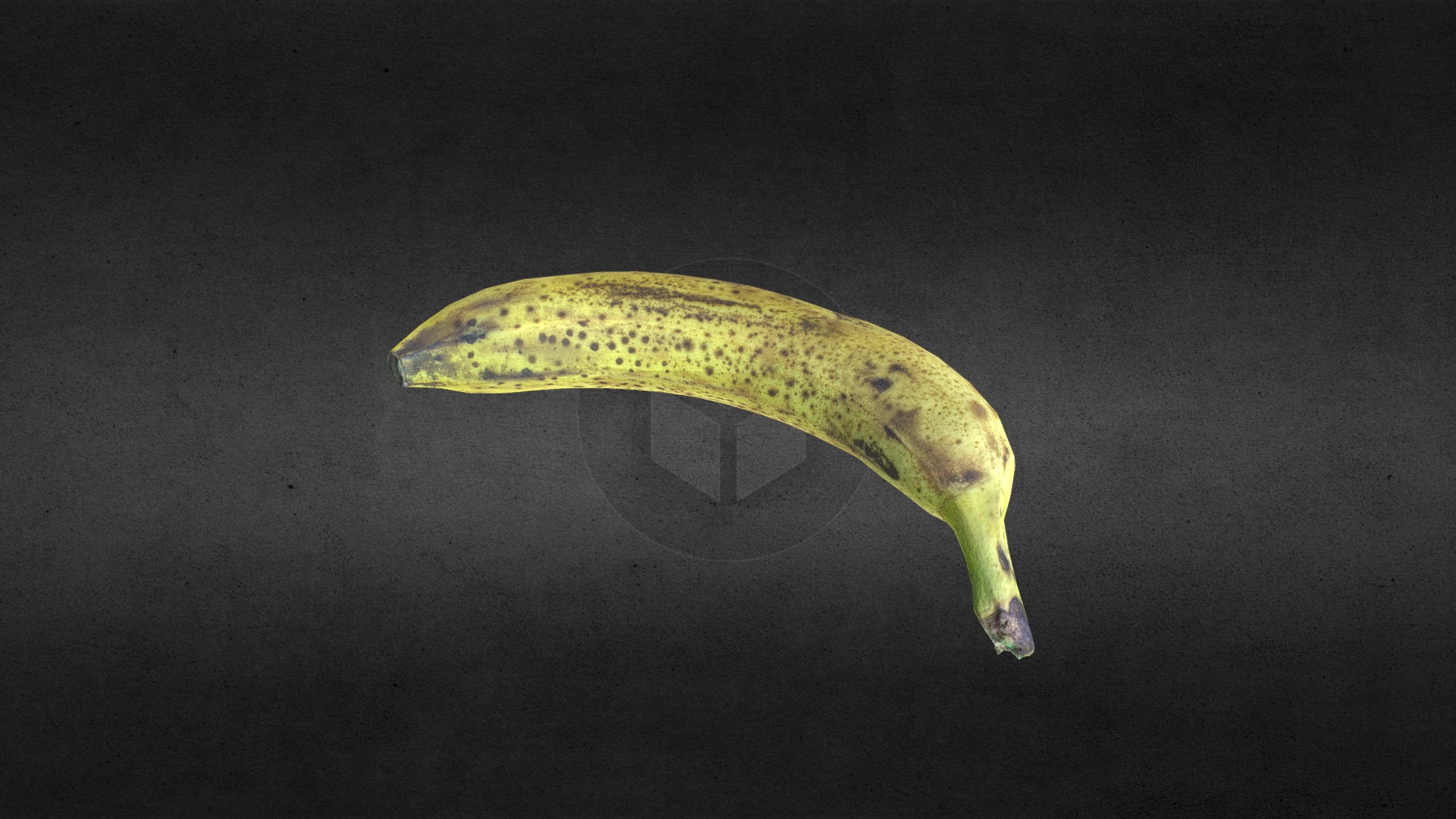 3D model Banana low poly - This is a 3D model of the Banana low poly. The 3D model is about a banana with a face.