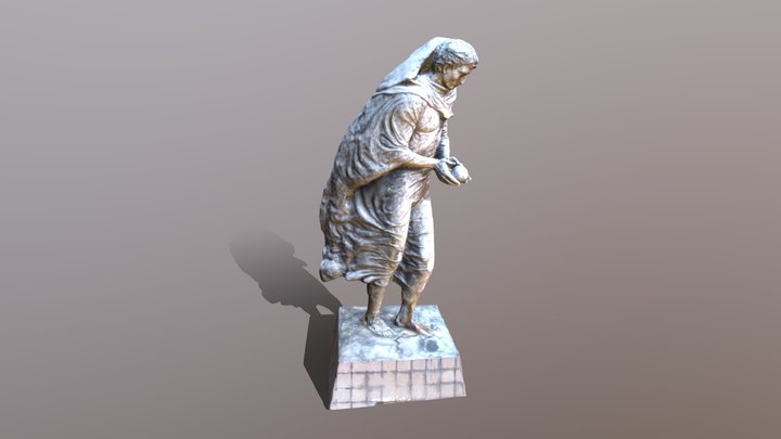 Estatua de Giordano Bruno en Bogotá, Colombia 3D Model