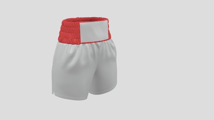 Muay Thai Shorts 3D Model