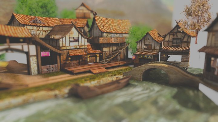 China Street – Modello 3D gratuito STL