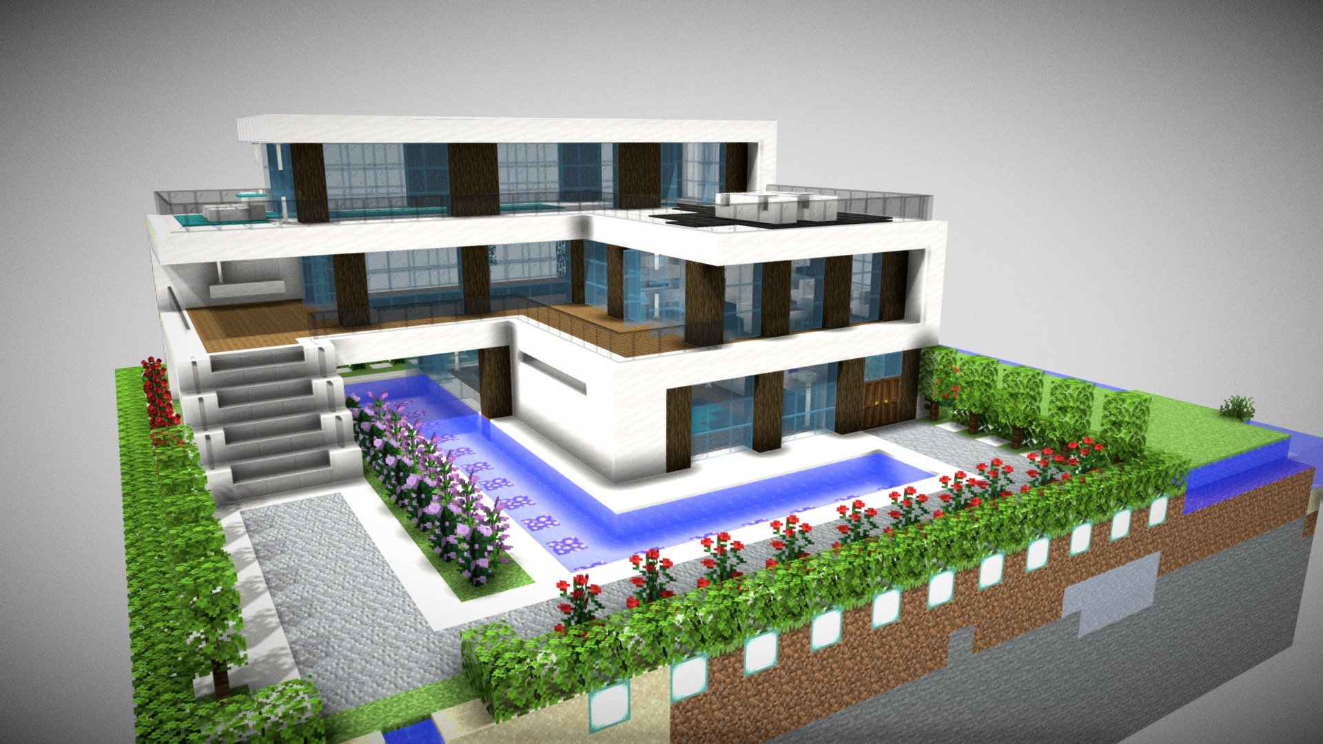 Minecraft modern house - Buy Royalty Free 3D model by Hellhound Studios  (@MikeWinchesterMC) [d5e6bed]