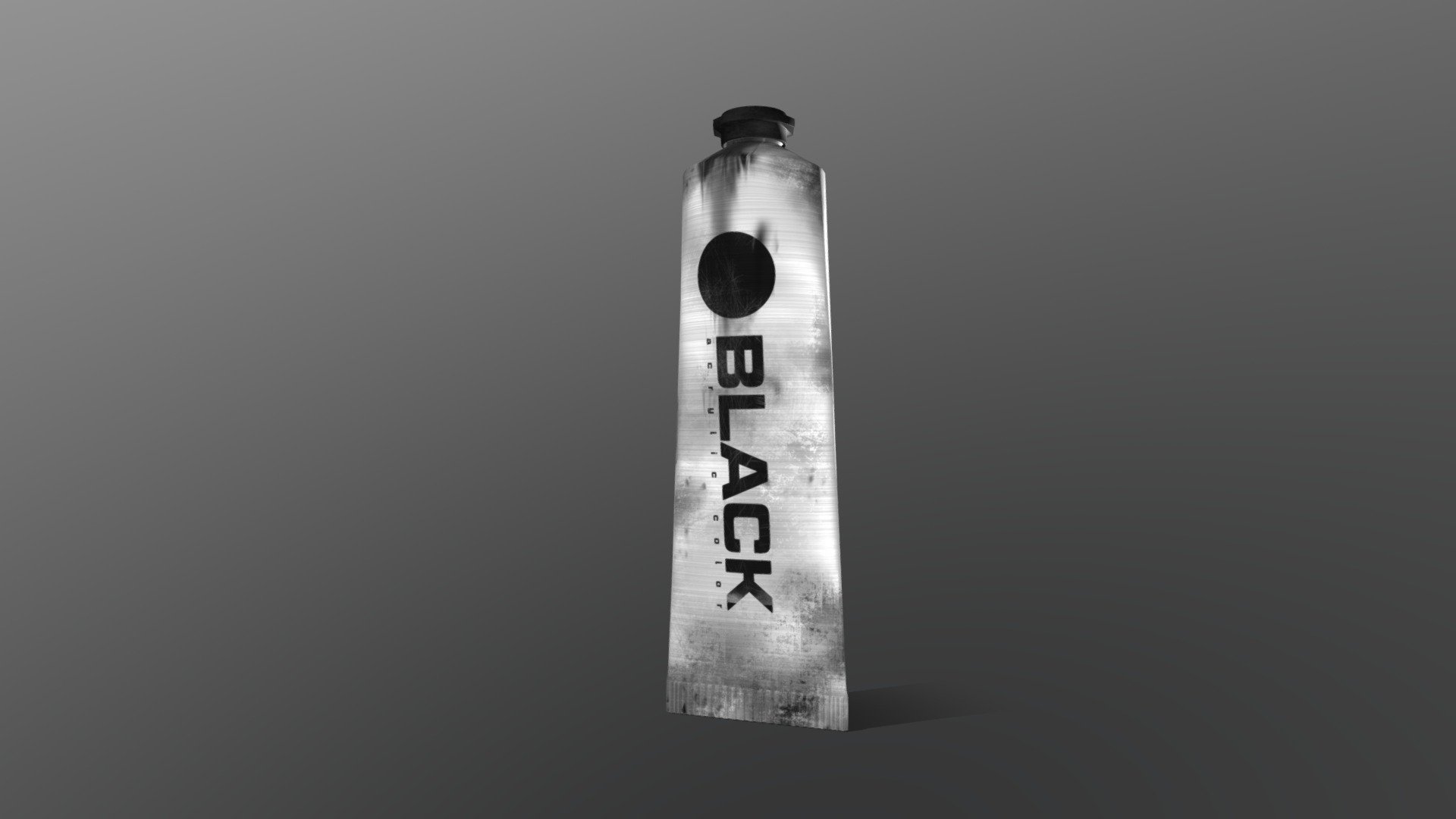 Crumpled tube of Black Color