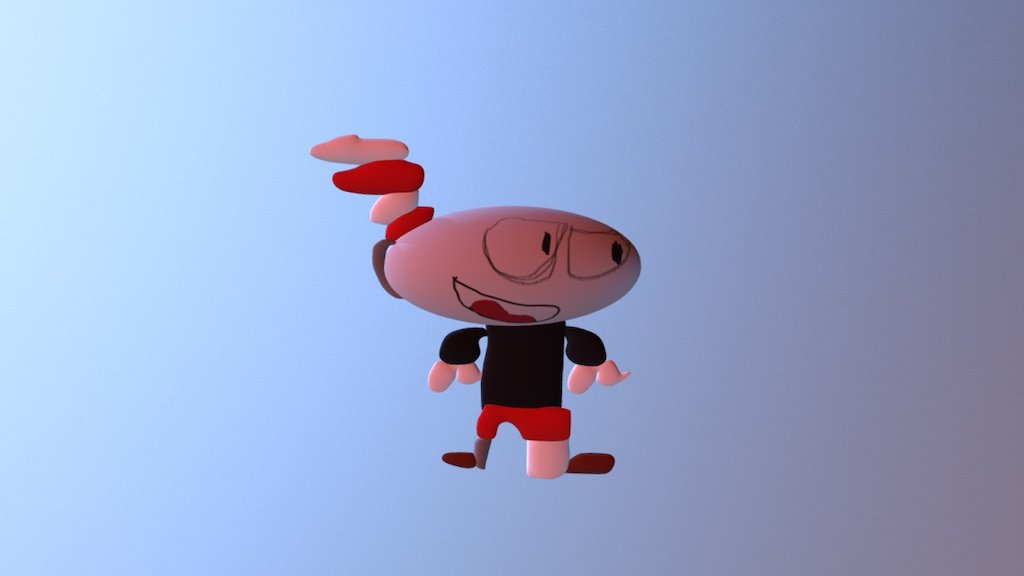 CUPHEAD 3D MODEL — Sketchfab embed 3D viewer