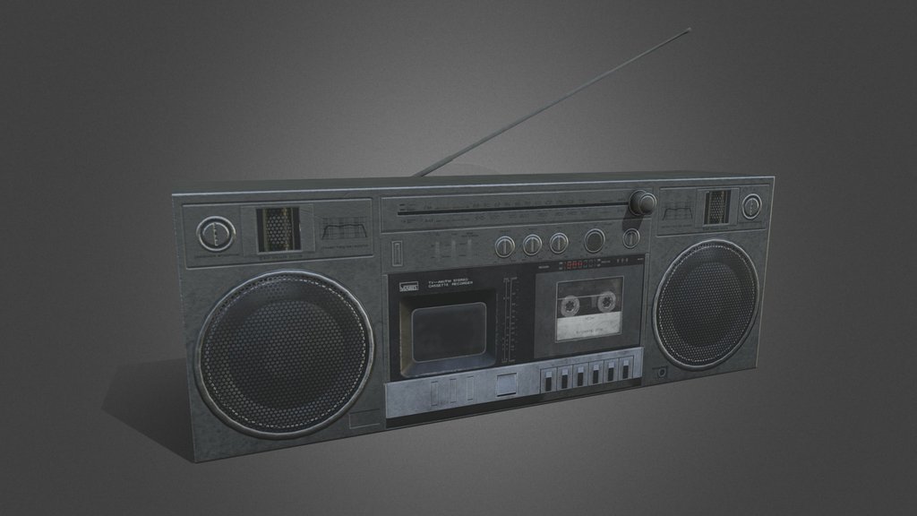 [CC0] Free Low Poly Boombox