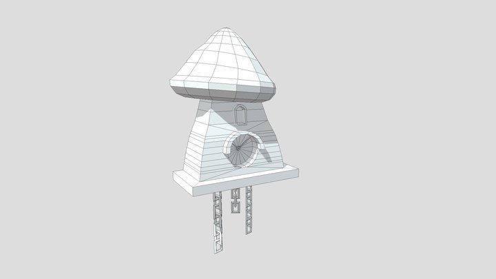 Mushroom Clock 3D Model