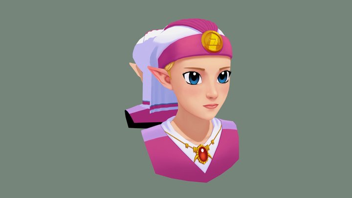 Young Princess Zelda 3D Model