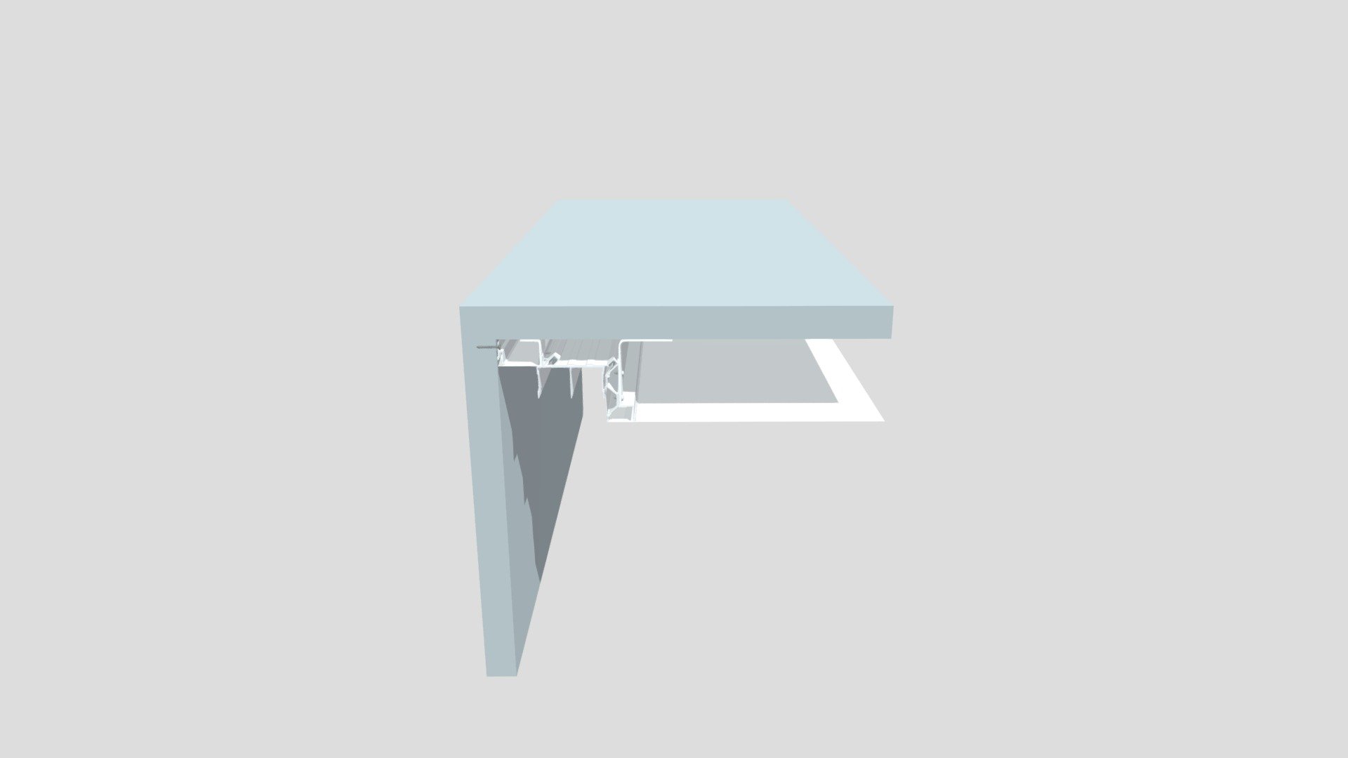 Подгардинник Макси с рельсой для шкафа-купе - Download Free 3D model by ...