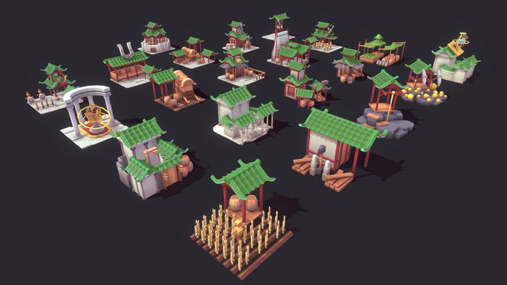 RTS Building Set 02 3D Model