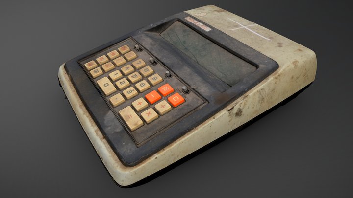 Vintage Desk Calculator 3D Model