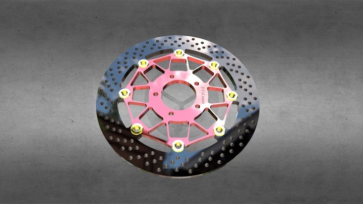 1/2 200mm brake disc 3D Model