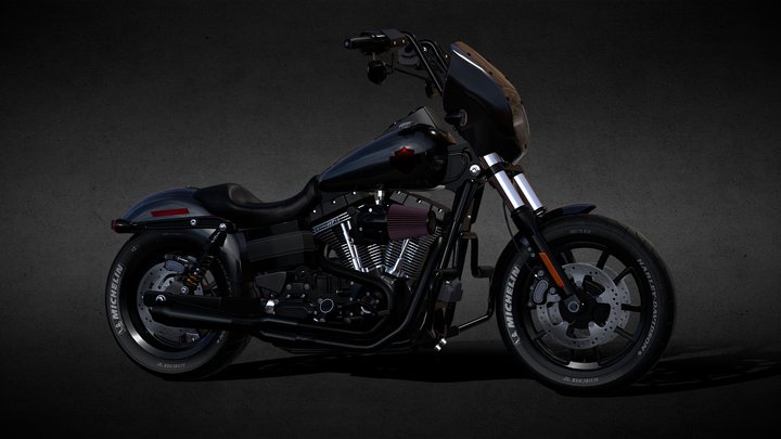 Harley-Davidson FXDLS Dyna Low Rider S Custom 3D Model