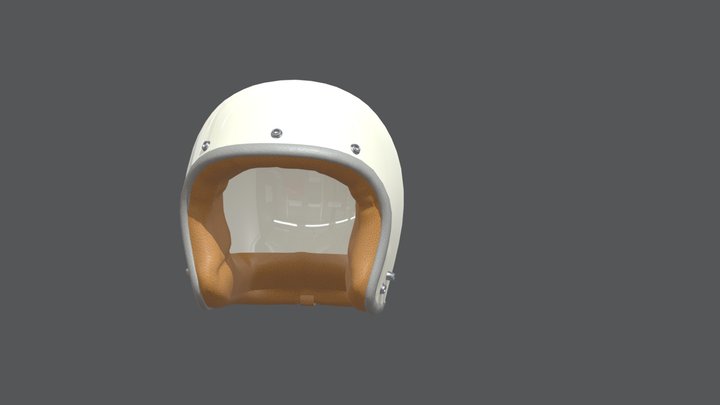 3/4头盔 3D Model