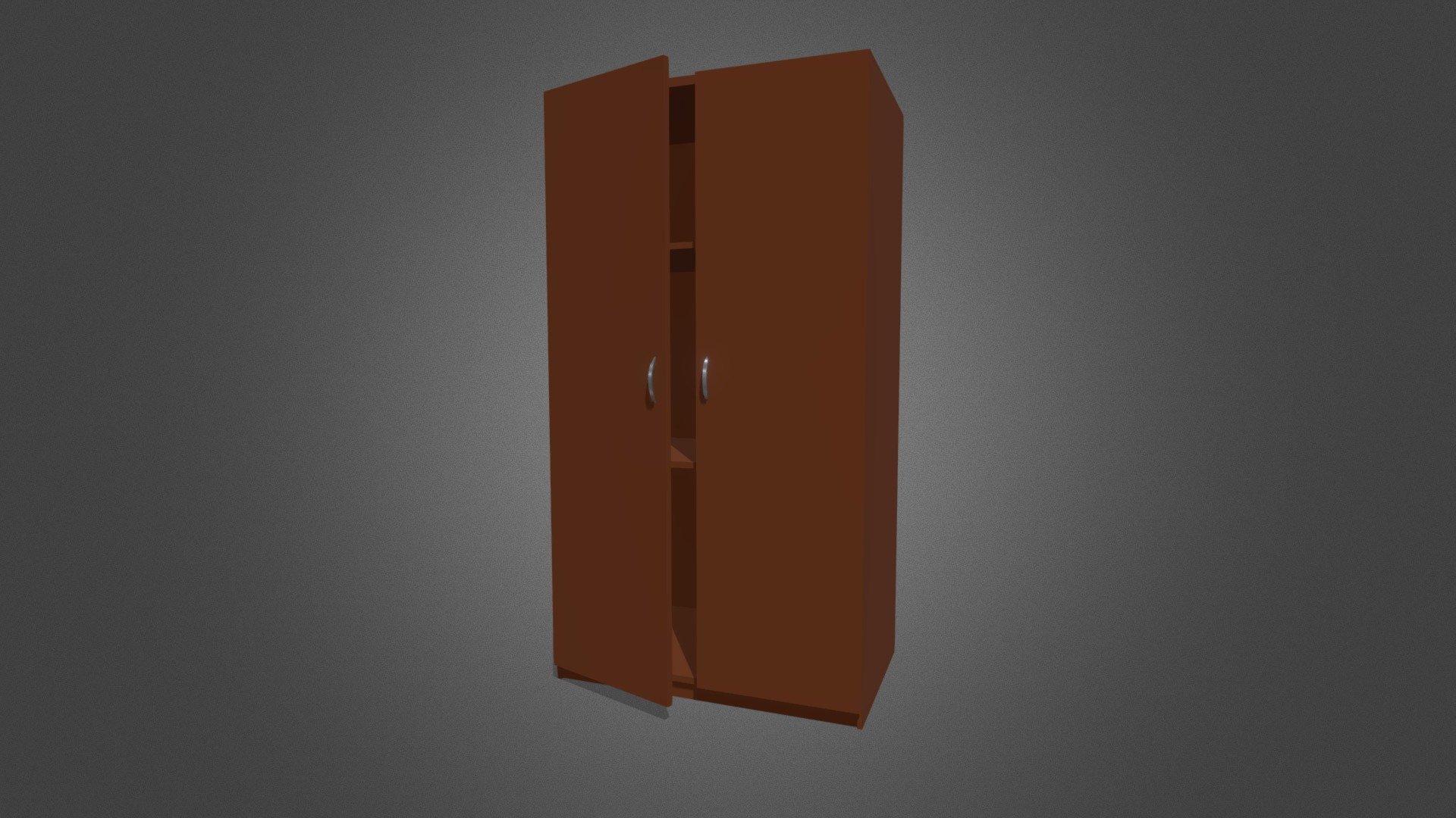 Animated wardobe closet office low poly