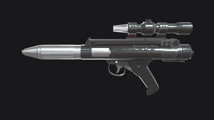 Blastech DH-17 Star Wars Blaster 3D Model
