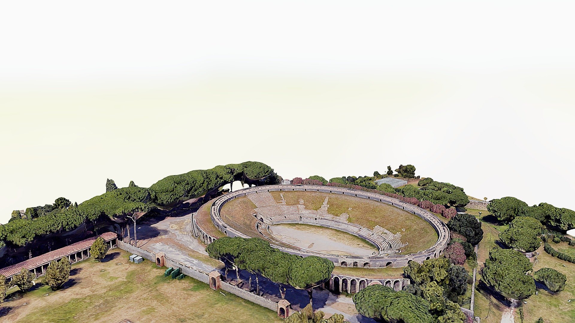 Pompeya,roman,circus,amphitheater,coliseo,map