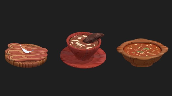 Fantasy Food Assets 3D Model