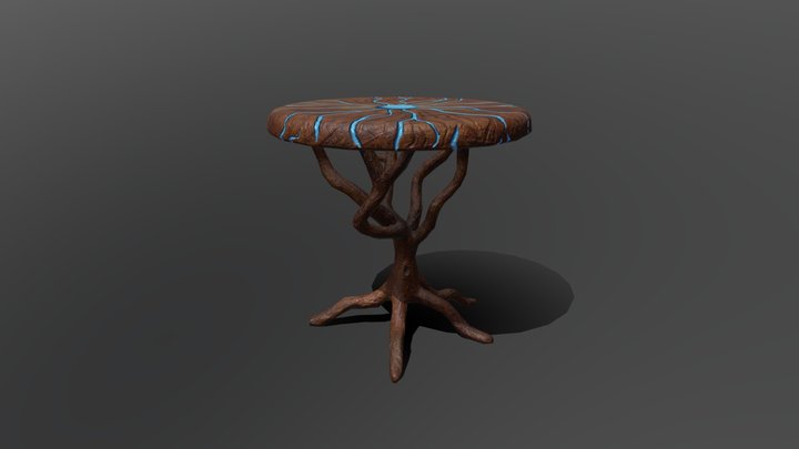 Glowing tree table 3D Model