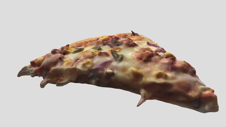 Pizza Slice - Chicken Tikka 3D Model