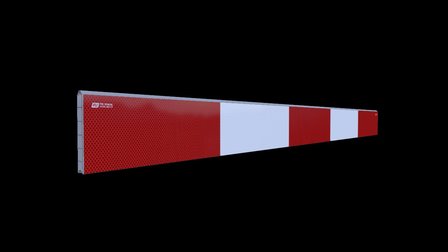 Kunststof schrikhekplank 2500x200 mm 3D Model