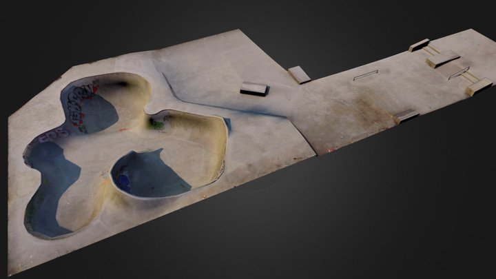 Stuttgart Skatepark lowPoly model 3D Model