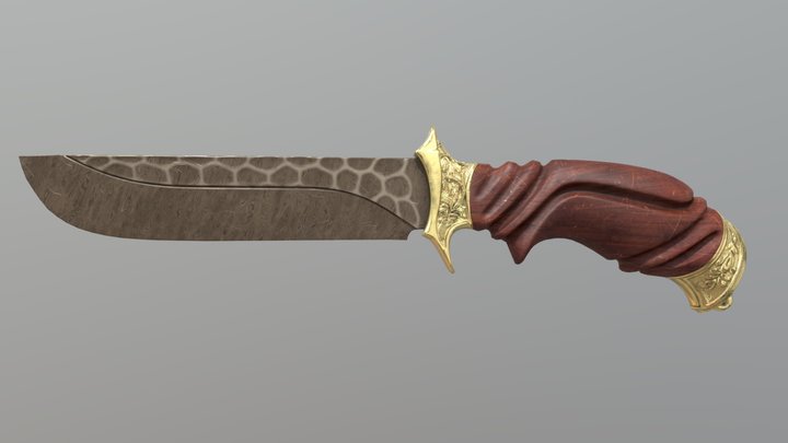 3D hunter varyag knife 3D Model