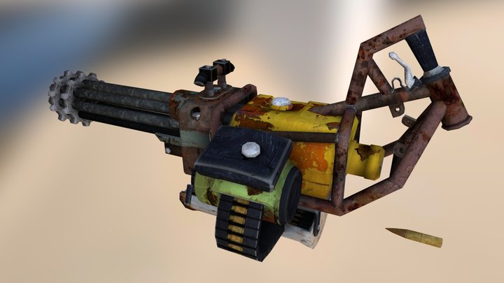 Homemade Minigun 3D Model
