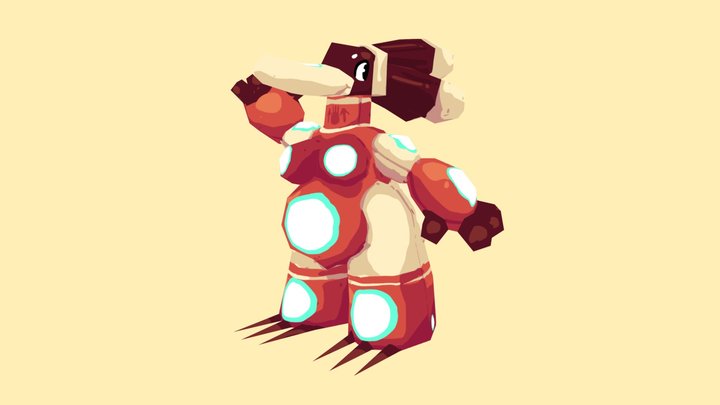 Smug idiot low poly Lee 3D Model