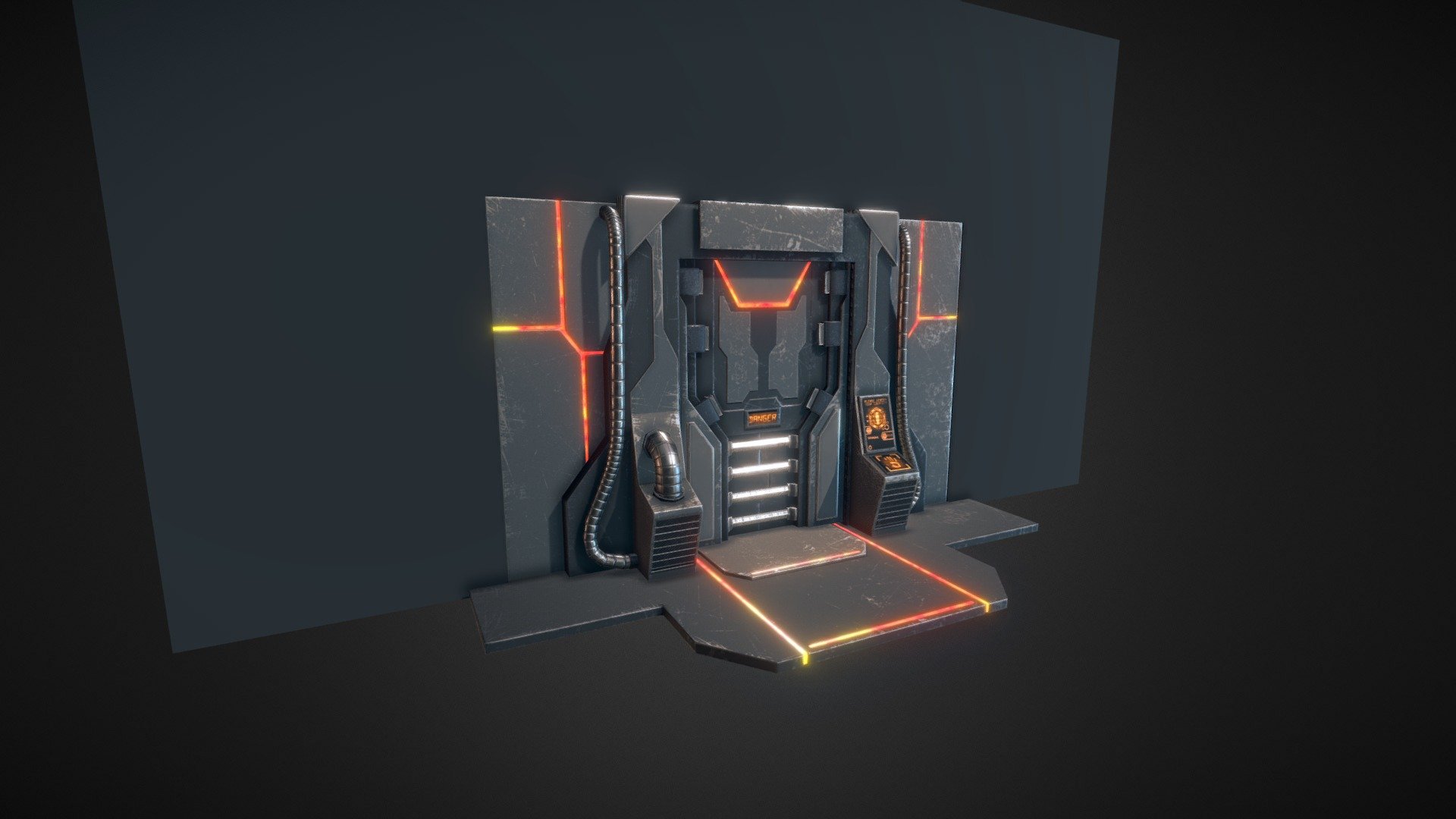 Sci Fi - Door - animated - Download Free 3D model by kevin.fbx [d60312a ...